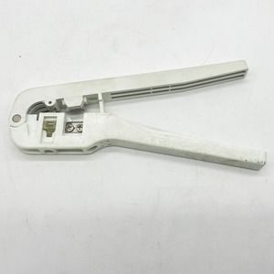 RJ11 Telephone White Plastic Hand Tool Crimping Cutting Cable Slicing Connector